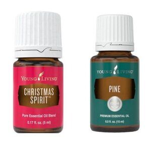 Young Living Essential Oils, Set of 2 Christmas Spirit and Pine 5ml each NWT